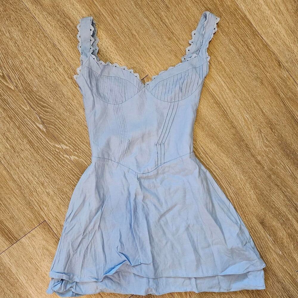 House of cb tilly baby blue pinup dress/ Size XS